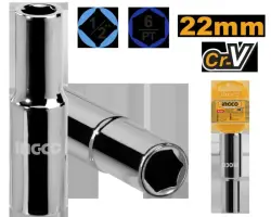 Ingco 1/2" 22mm Hex Socket (Model HHAST12223L) – Professional Grade