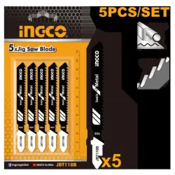 Ingco JBT118B Metal Jigsaw Blades 50mm 1.9-2.3mm, 5 Pieces
