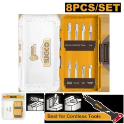 Ingco Tungsten Carbide Router Bit Set 8 pcs (AKDL10801)