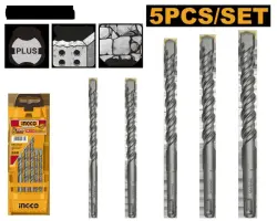 Ingco SDS Plus 5-Piece Concrete Drill Bit Set AKD2052
