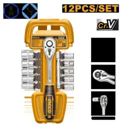 Ingco 1/2" Socket Set, 12 pcs, Model HKTS12122