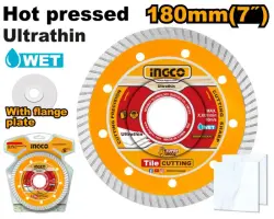Ingco Ultra-Thin Diamond Disc 180x22.2mm 8mm Professional Cutting Blade