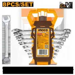Ingco 8-Piece Combination Wrench Set 6-19mm HKSPA1088