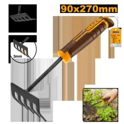 Ingco 270mm Garden Rake HFTR1008