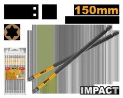 Ingco SDBIM11T2563 25x150mm Impact Screwdriver Bits Set (10pcs)