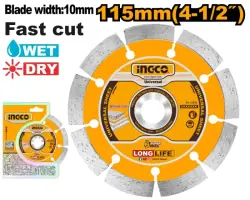 Ingco DMD011152 Diamond Segmented Disc 110x22.2mm 10mm for Professional Use