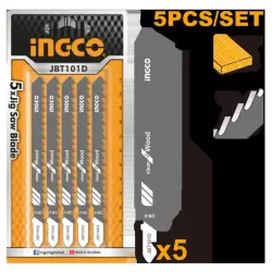 Ingco JBT101D Jigsaw Blades for Wood 74mm (5pcs)