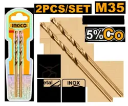 Ingco HSS-CO 35 5%Co 2.5 mm Drill Bit for Professional Metalworking