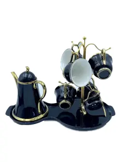 EQ EQ991-&242 | Tea Set with Glass Tray 6 Cups