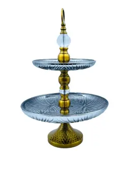 MAR MAR-1114 | Two-Tier Vase Grey 22x32 cm