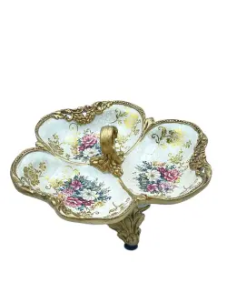 Bohemia 8128 | Triple Vase Bohemian Glass Three-Part Design