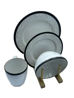 Unbranded 0756-1 | Dining Set 16 pcs for 4 Persons White