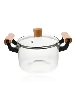 WZ WZ-28-KS-DR35 | Glass Casserole Wooden Handles Heat-Resistant