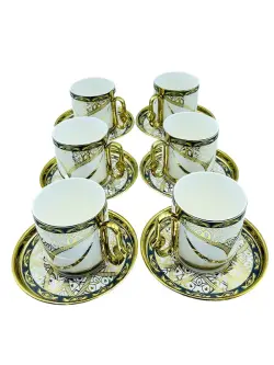 RSCT RSCT-359B | Altyn nagyşly çaý käsesi toplumy 12 sany 200ml