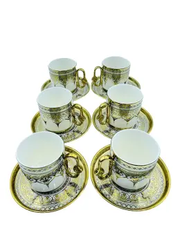 RSCT RSCT-400B | Tea Cup Set 12pcs Gold Oriental Pattern 200ml
