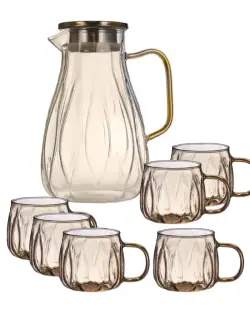 MAR MAR-1132 | Gold Decanter Set 1500ml with 6 Cups