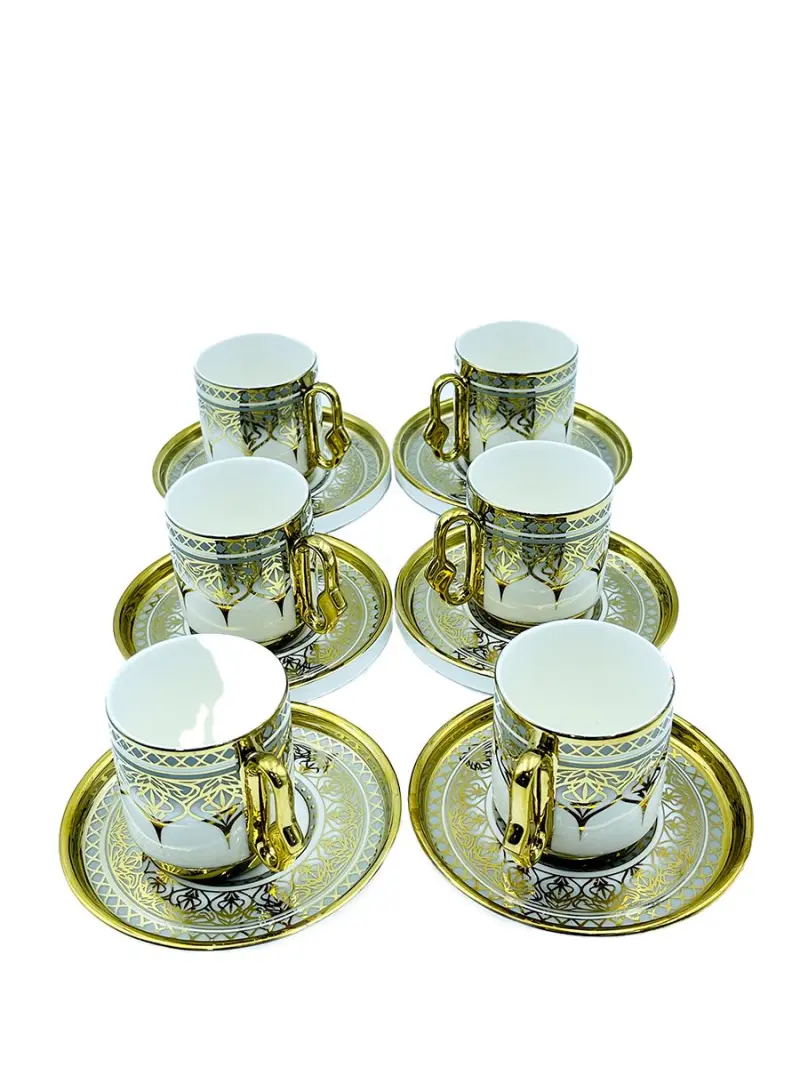 RSTC RSTC-400S | Coffee Cup Set 12pcs Gold Oriental Pattern 100ml
