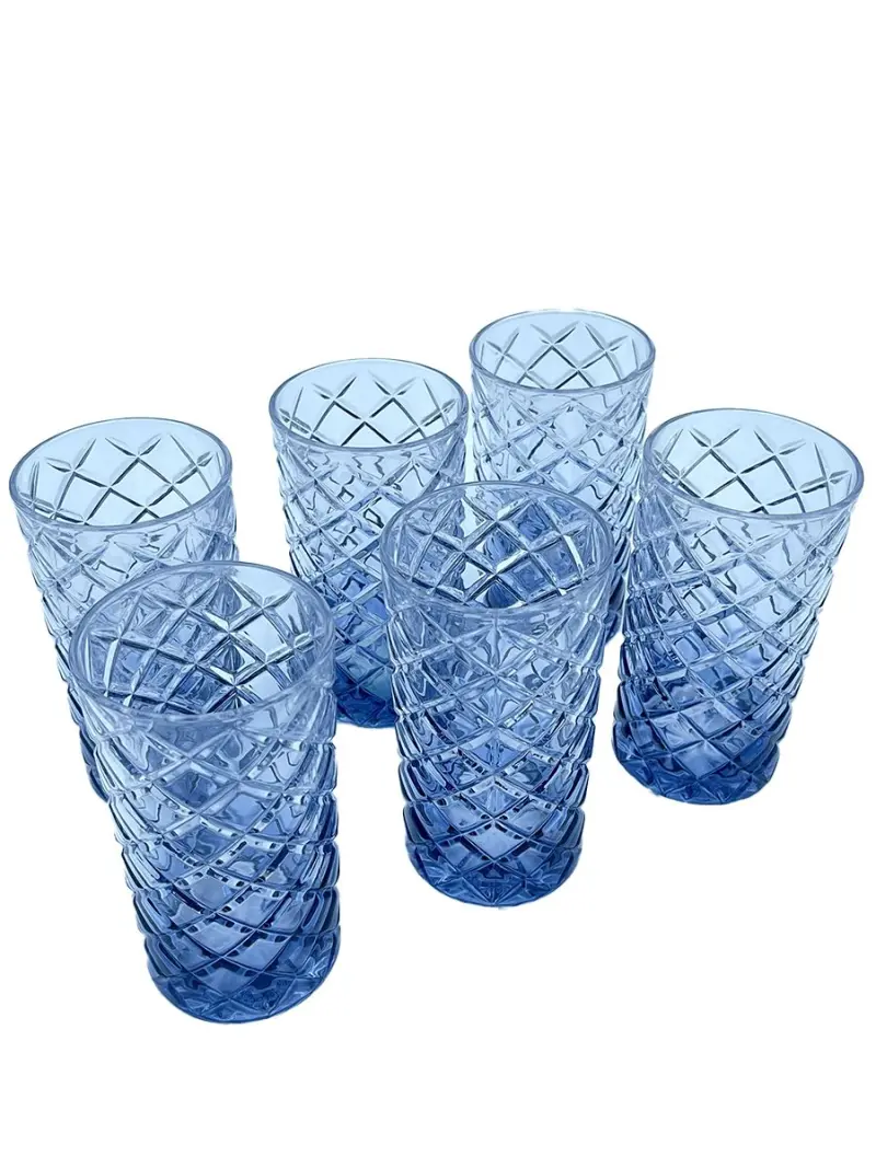 7366HB-SN WZ-14 | High Glass Set Blue Gradient 6pcs