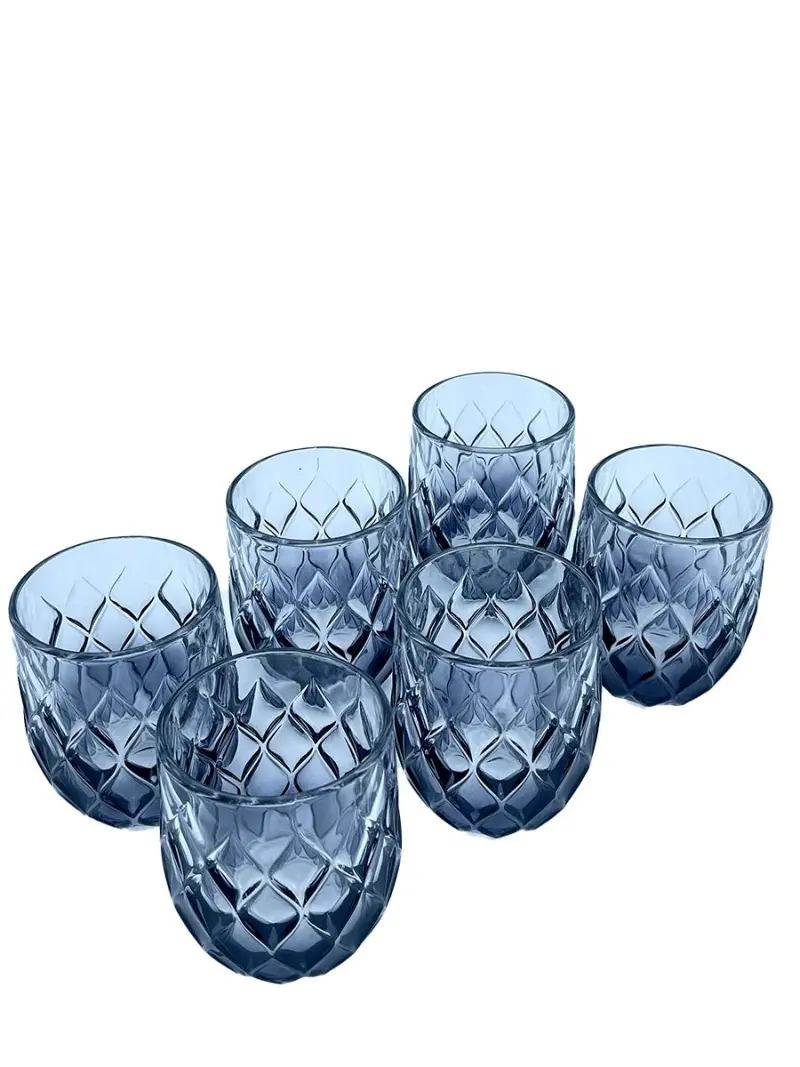 WZ WZ-4 | Oval Glass Set 6 pcs Grey Gradient