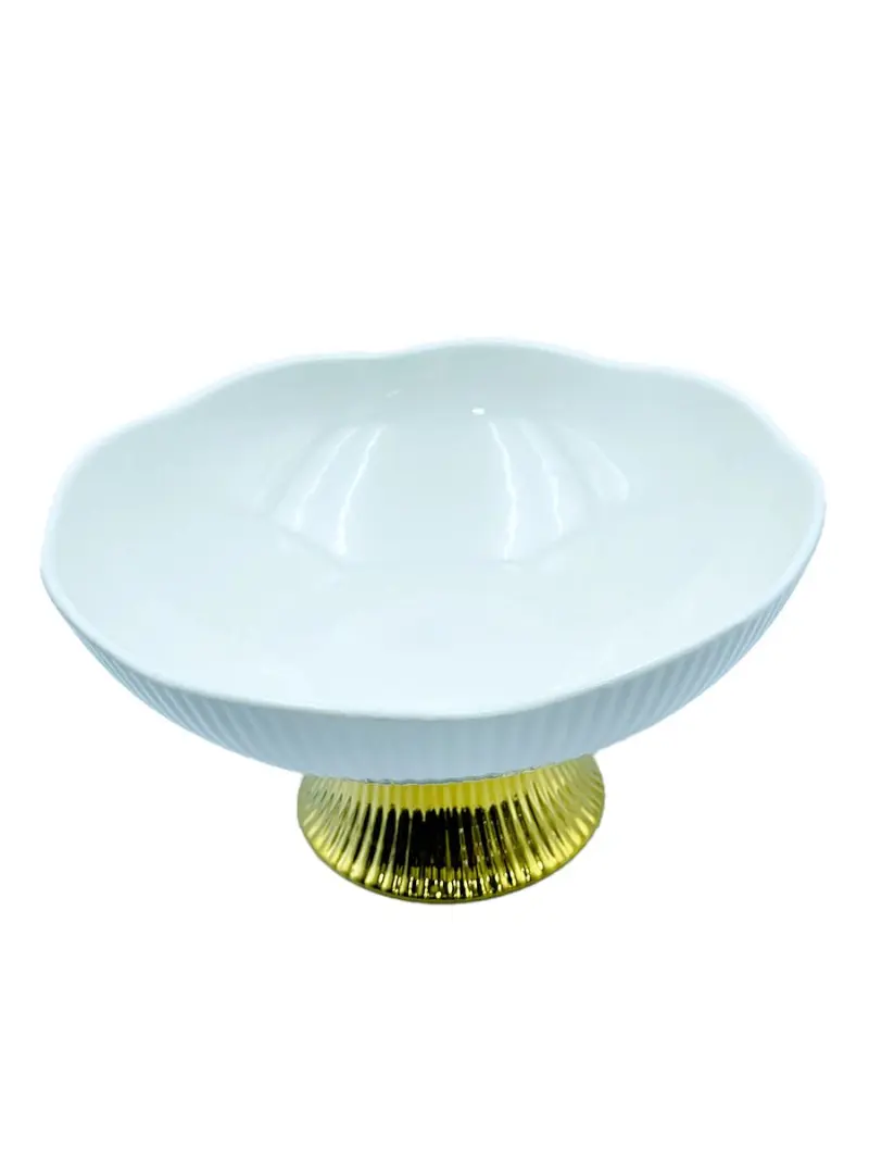MLD MLD513-15 | Фруктовая ваза 10 дюймов белая керамика