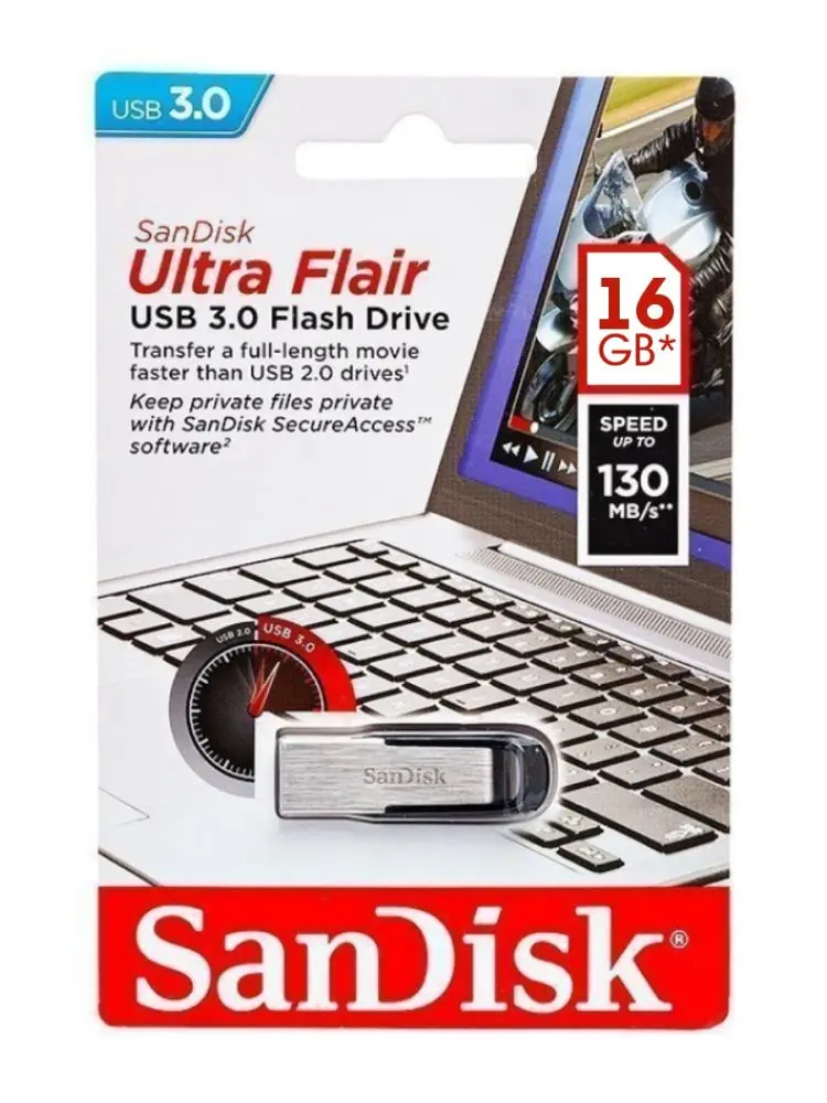 SanDisk SDCZ73-016G | USB флеш-накопитель 16ГБ USB 3.1, металлический корпус