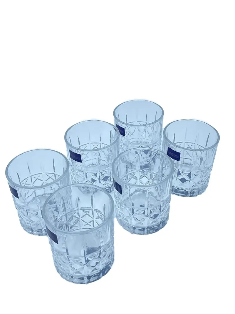 DM DM331-5W | Low Glass Tumbler Set 6 pcs Diamond Pattern