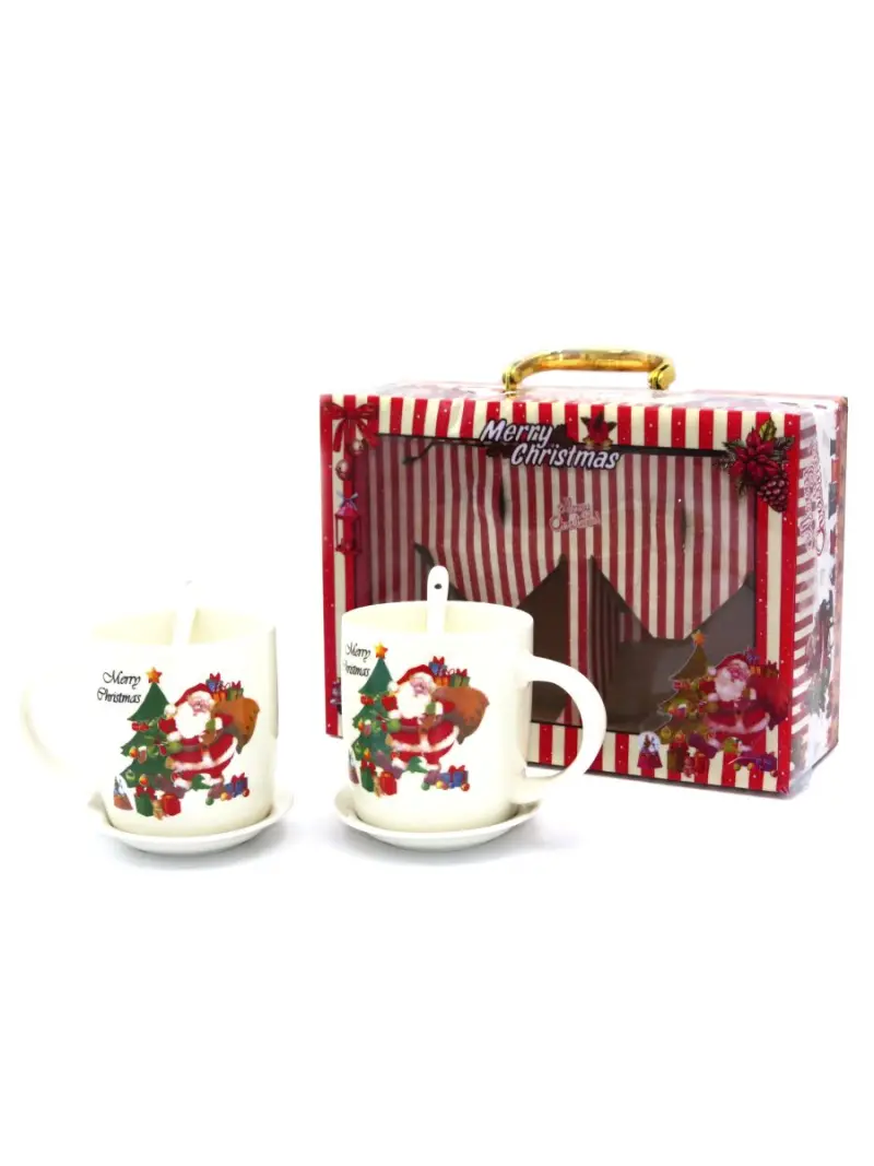 139-1 | Transparent Mug Set 6 pcs New Year Design