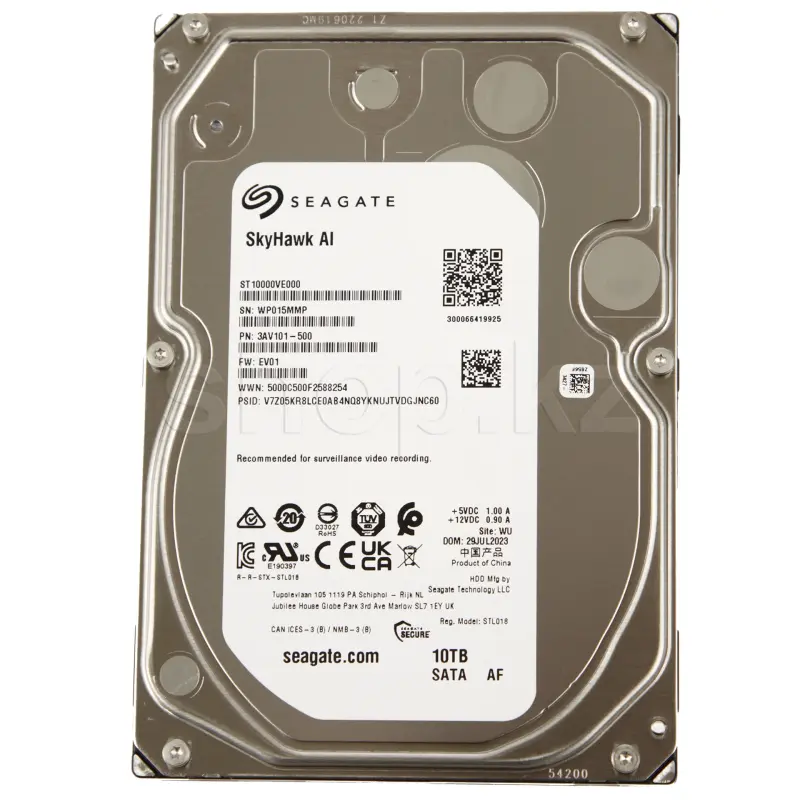 Жесткий диск SEAGATE ST10000VE000 емкостью 10 ТБ — специально для систем видеонаблюдения