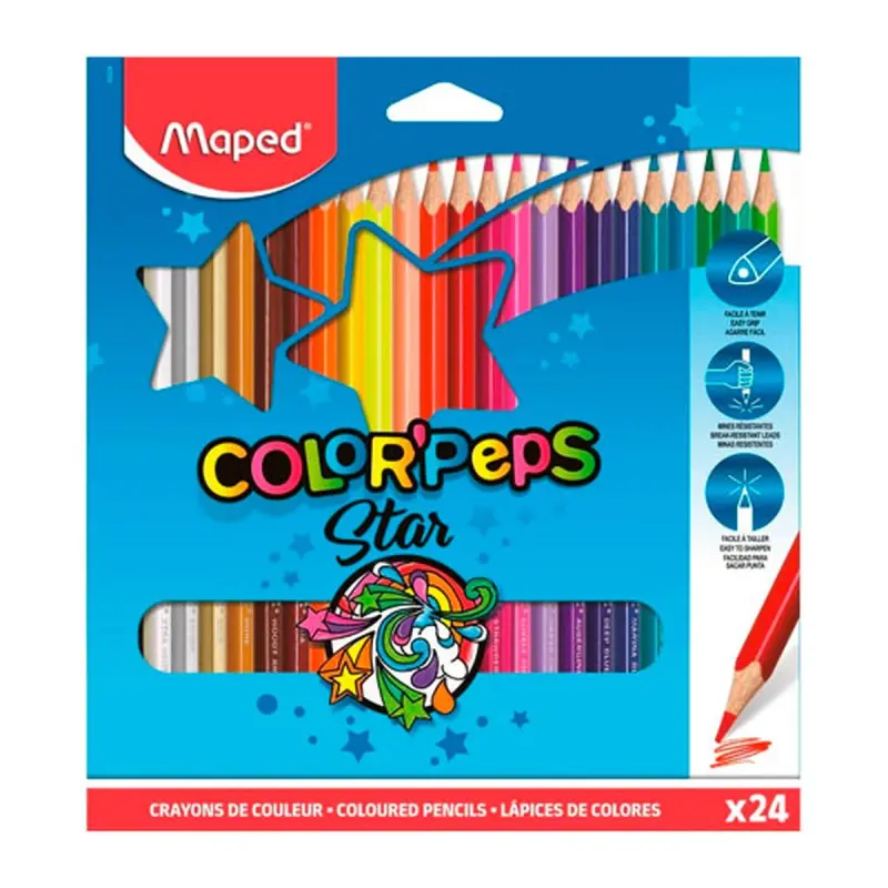 Maped 183224 | Reňkli Karandaşlar 24 Reňk Berk Galyndy Kutuda