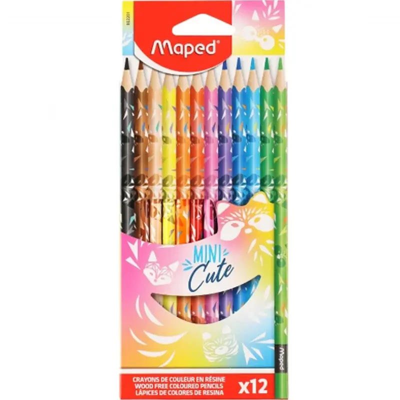 Maped BK-00092096 | Colored Pencils 12 Colors Mini Cute