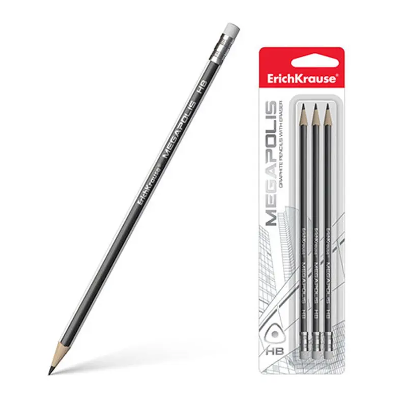 ErichKrause BK-00043419 | Üçburçak Grafit Karandaş HB, Pozanly