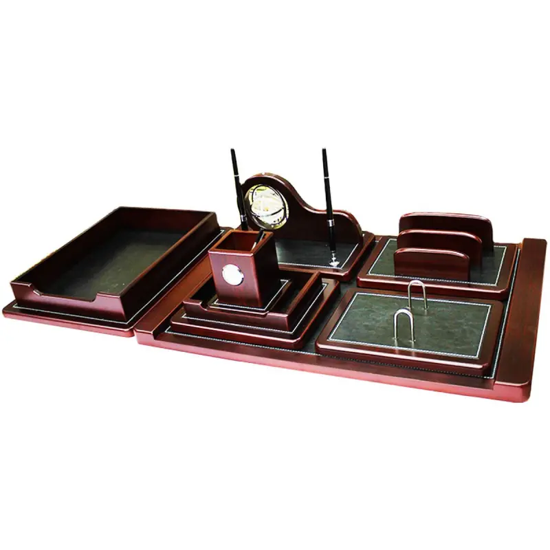 Kingstyle 6002 | Wooden Desk Set Natural Wood Classic Finish