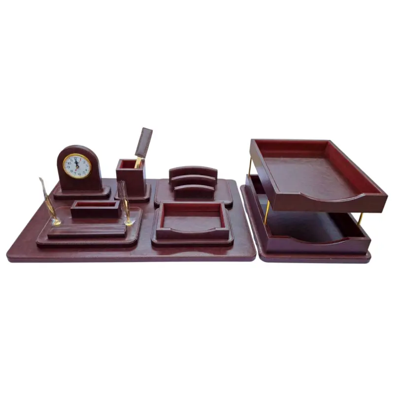 Kingstyle PU108K | Wooden Desktop Set Premium Wood Organizer