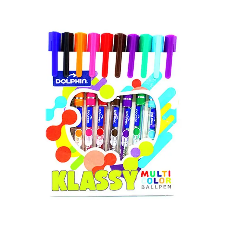 DOLPHIN BK-00053903 | Ballpoint Pen Set 10-Color 0.7 mm