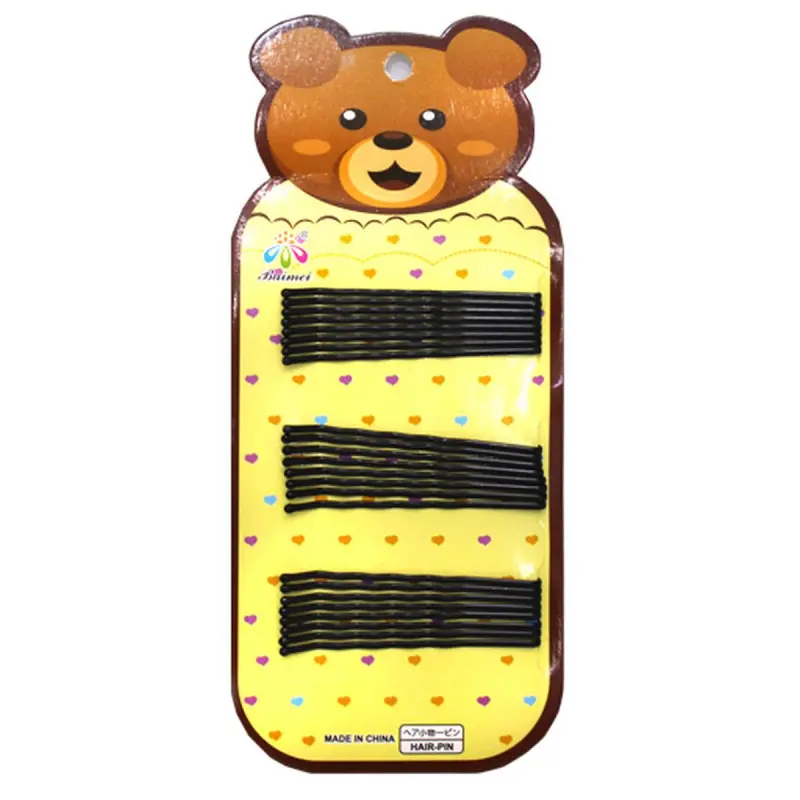 Baimei BK-00039445 | Hair Pin Set Black Metal Bear Shape