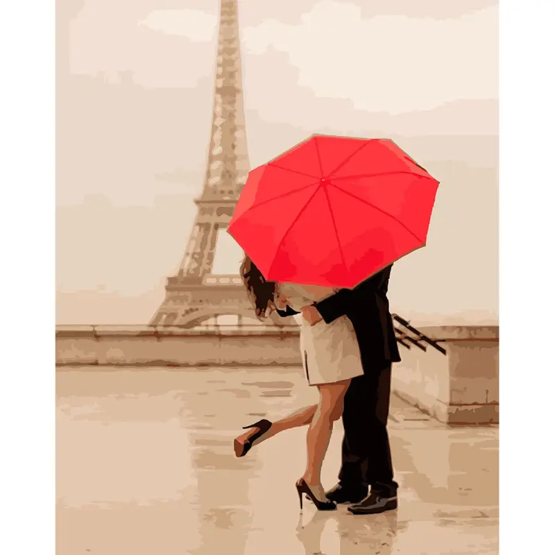 YS YS45403 | Paint by Numbers Kit 40x50 cm Rain in Paris