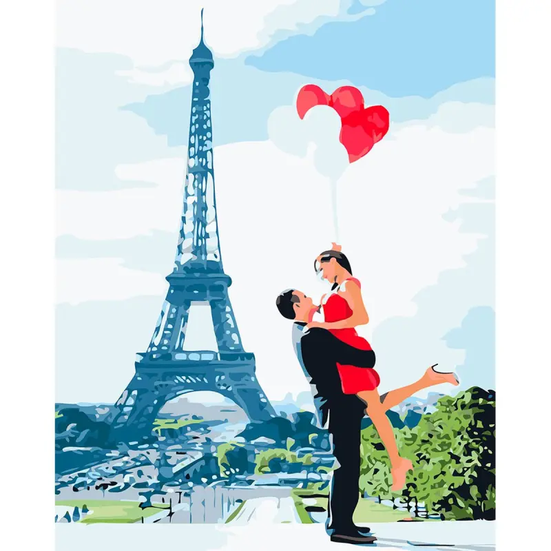 YS44260 BK-00100753 | Paint by Numbers Kit 40x50 cm Love Above All