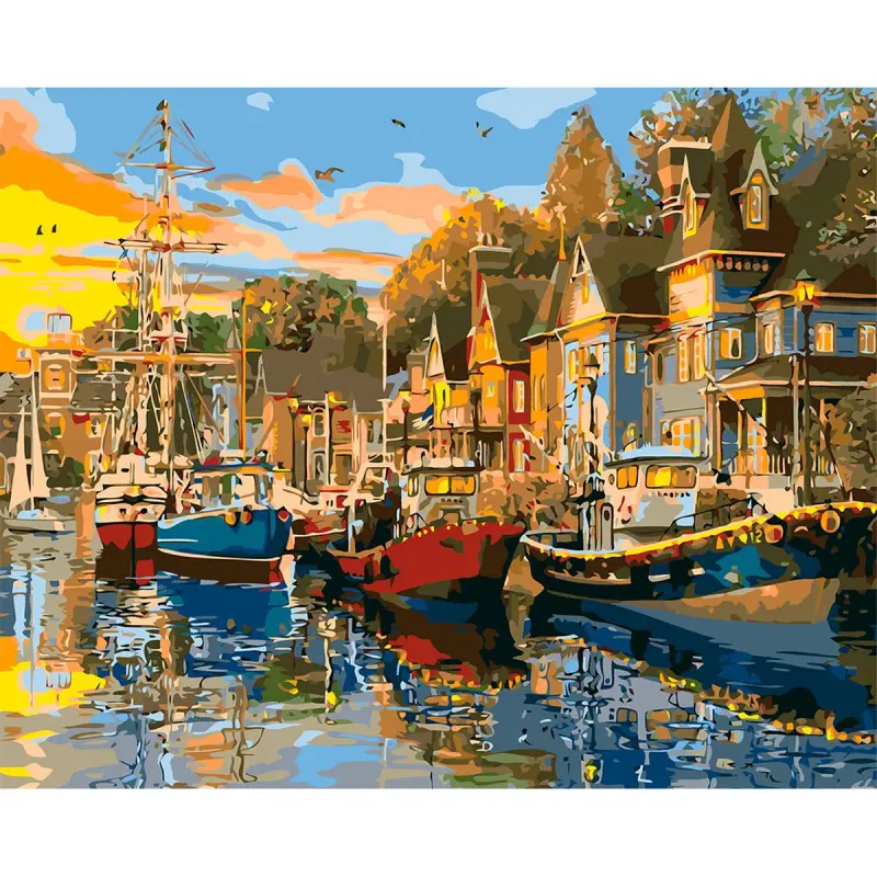 YS46526 BK-00100693 | Paint by Numbers Kit 40x50 cm Cityscape