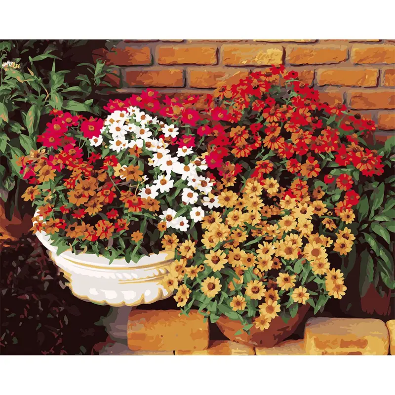 YS YS47640 | Nomur boýunça surat toplum 40x50 sm Wazadaky Zinnia