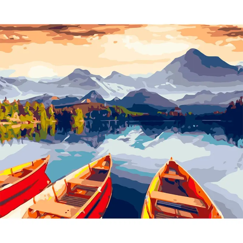 YS YS43950 | Paint by Numbers Kit 40x50 cm Dawn in the Mountains