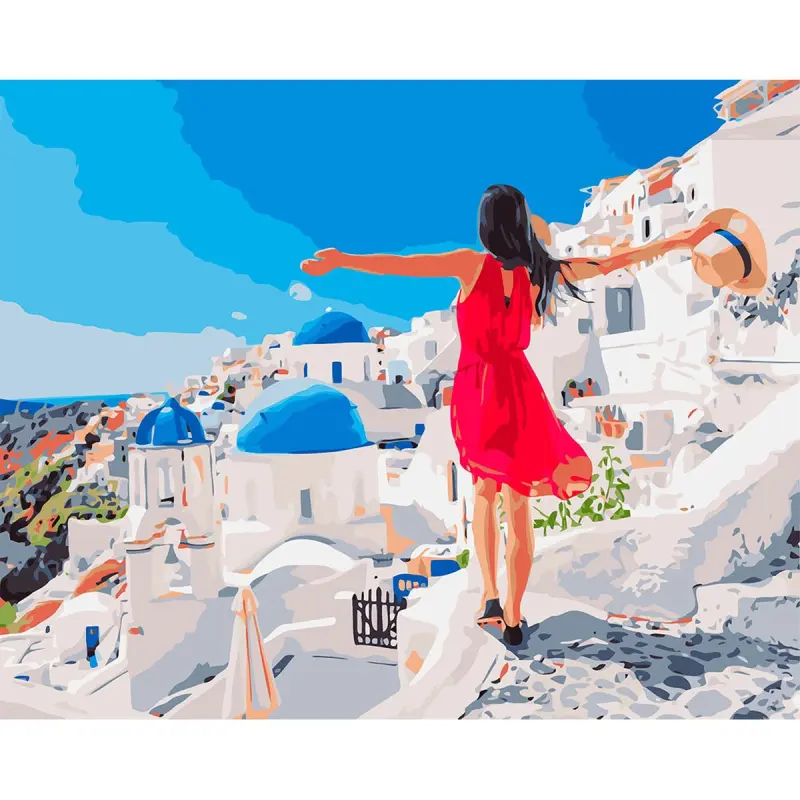 YS YS47534 | Paint by Numbers Kit 40x50 cm Santorini Resort