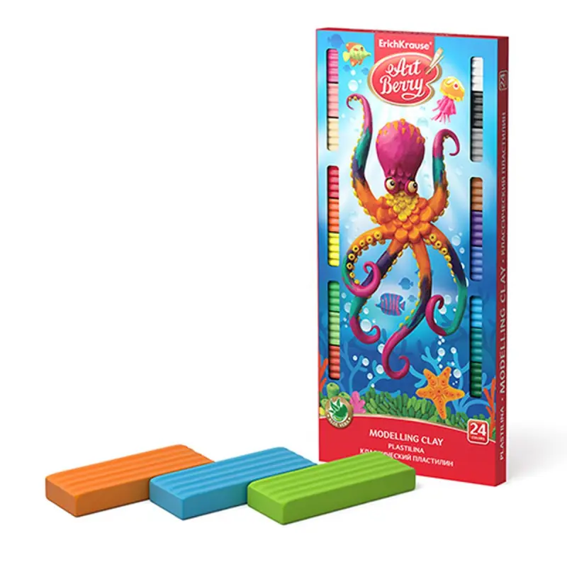 ErichKrause BK-00081819 | Plasticine 24 Colors Aloe Vera 432g Set