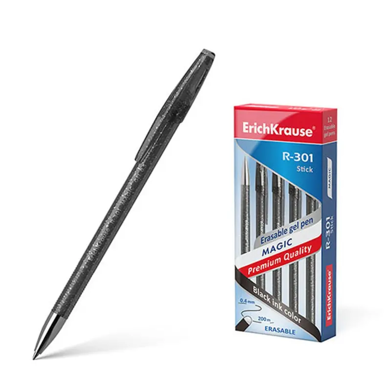 ErichKrause R-301 Magic | 0,5 mm oçurylýan gara gel ruçka