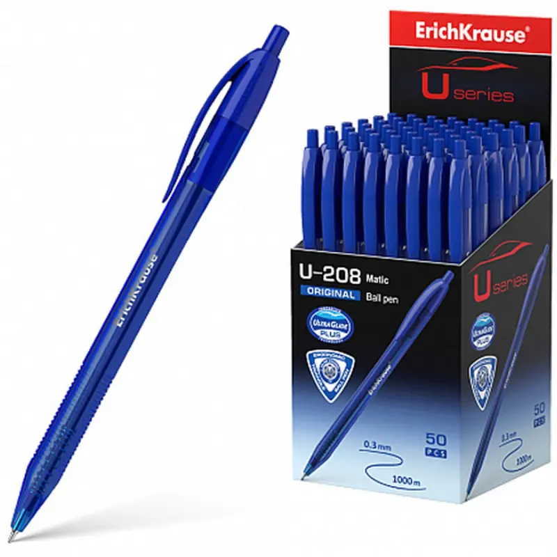 ErichKrause U-208 BK-00093950 | Şarikli ruçka 1.0 mm Ultra Glide gök