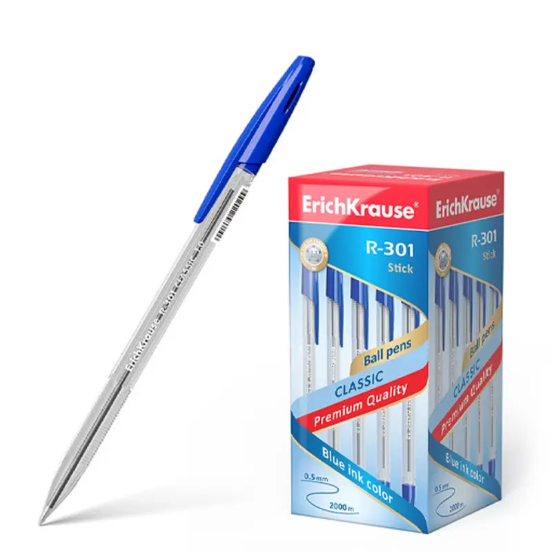 ErichKrause R-301 Classic Stick | Şarikli Ruçka Gök Syýa 1,0 mm