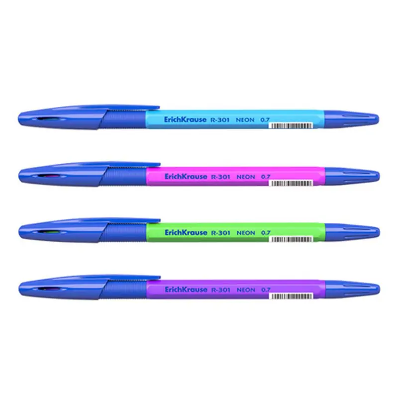 ErichKrause R-301 Neon Stick&Grip | Şarikli Ruçka 0,7 mm Gök