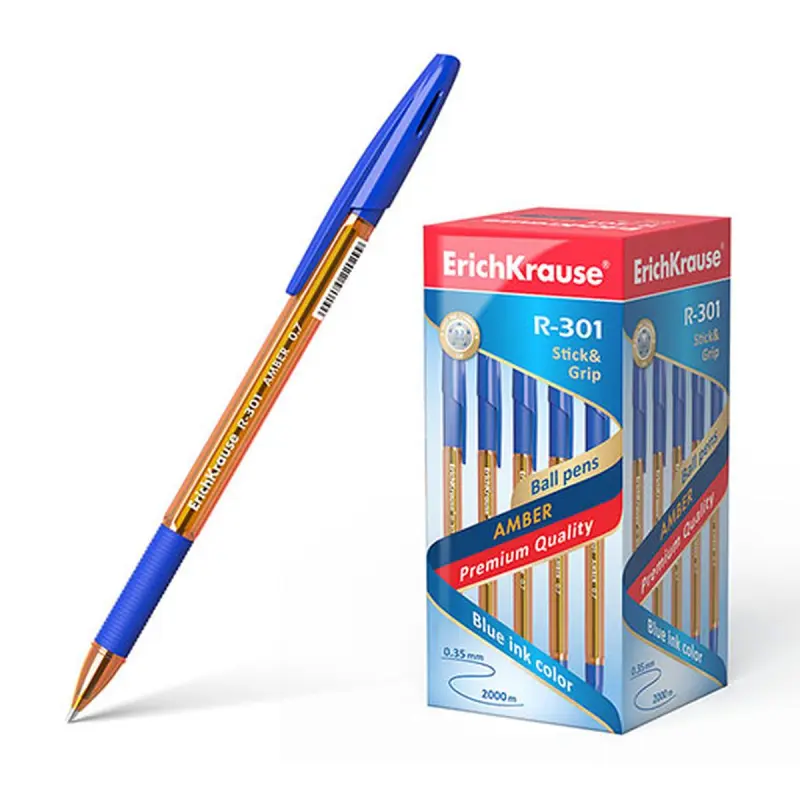ErichKrause R-301 Amber Stick&Grip | Şarikli ruçka 0.7 mm gök