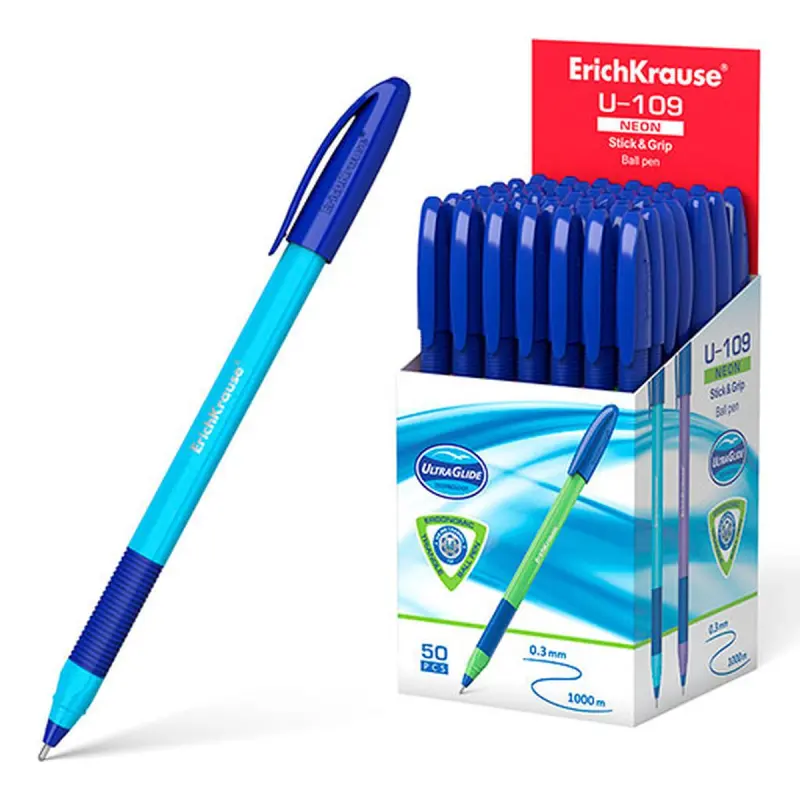 Neon Stick&Grip U-109 BK-00051548 | Şarik galam 1.0mm gök inçe uç