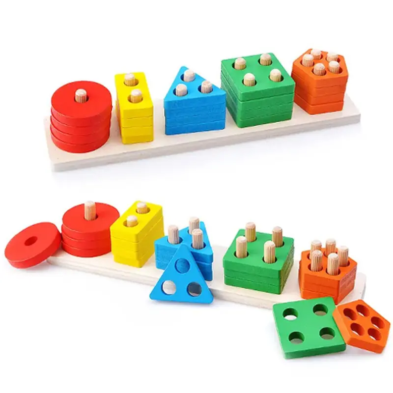 BK-00081583 | Wooden Puzzle for Children Geometric Figures 29x6 cm