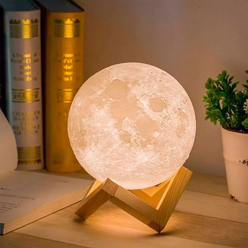3D Moon Lamp BK-00096526 | Night Light 18 cm LED White